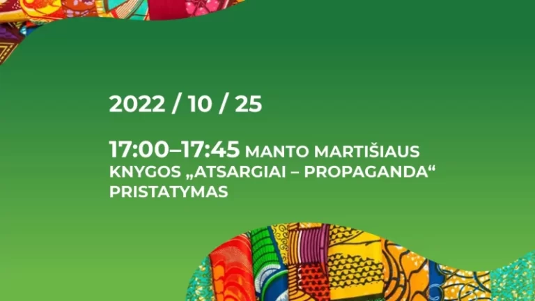 Manto Martišiaus knygos „Atsargiai – propaganda“ pristatymas